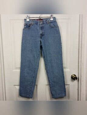 Levis 550 Jeans Womens 4 Blue Denim Mom High Rise Relaxed Fit Tapered Vintage